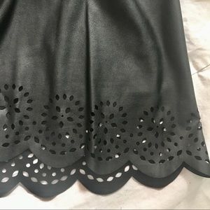 black leather skirt
